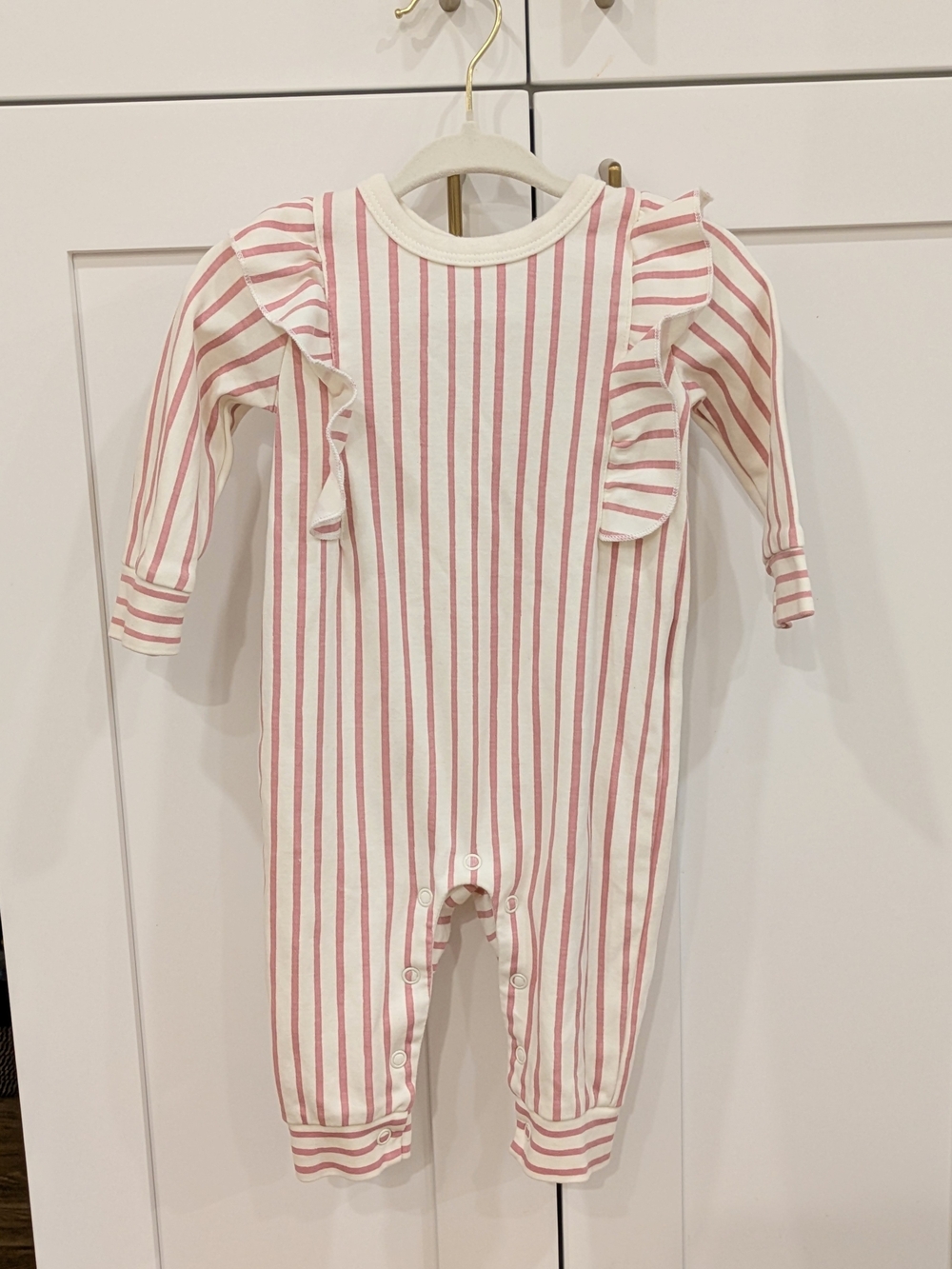 Pehr Pink and White Striped One-Piece Romper